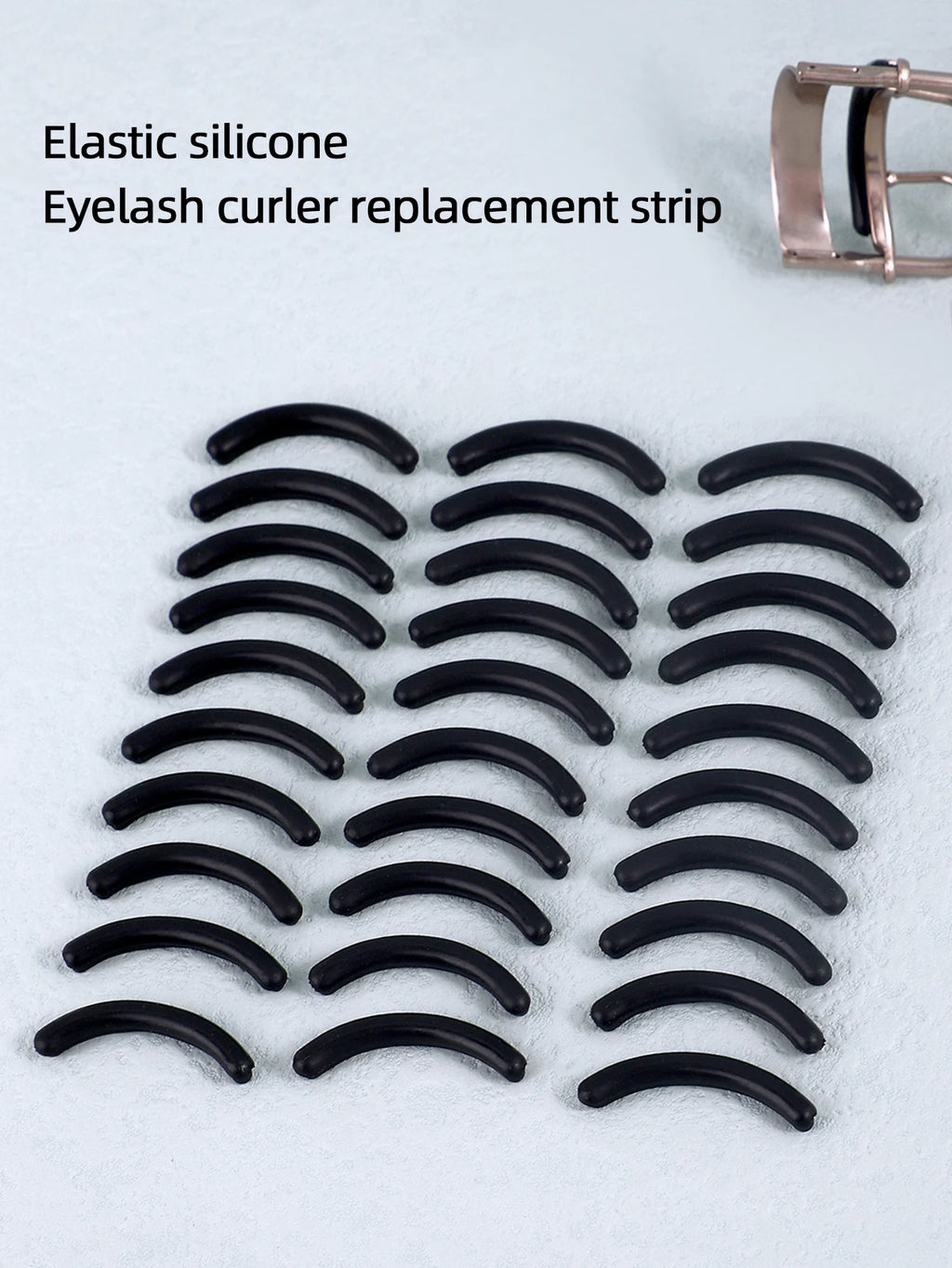 30pcs Silicone Rubber Strip for Eyelash Curler, Soft Silicone Replacement Pad for Eyelash Curler, Universal Eyelash Curler.