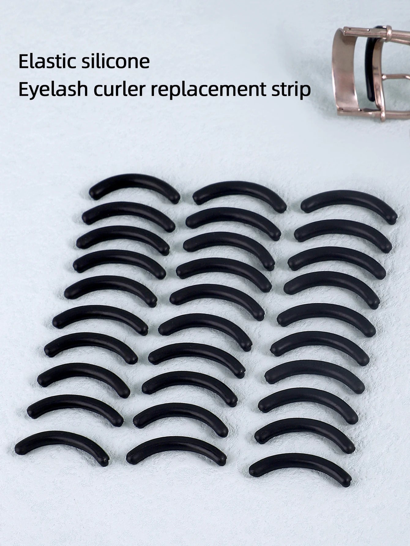 30pcs Silicone Rubber Strip for Eyelash Curler, Soft Silicone Replacement Pad for Eyelash Curler, Universal Eyelash Curler.