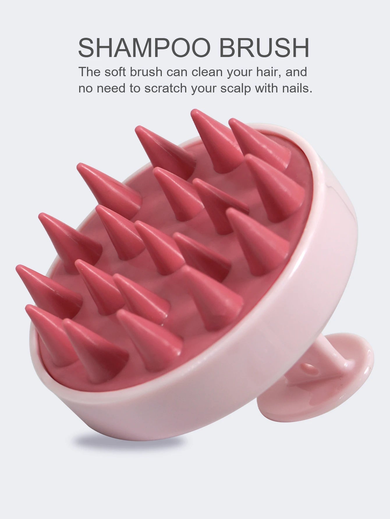 Plastic Silicone Massage Comb Scalp Scrubber Exfoliator Waterproof Soft Silicone Bristles Easy Foaming Head Massage Brush