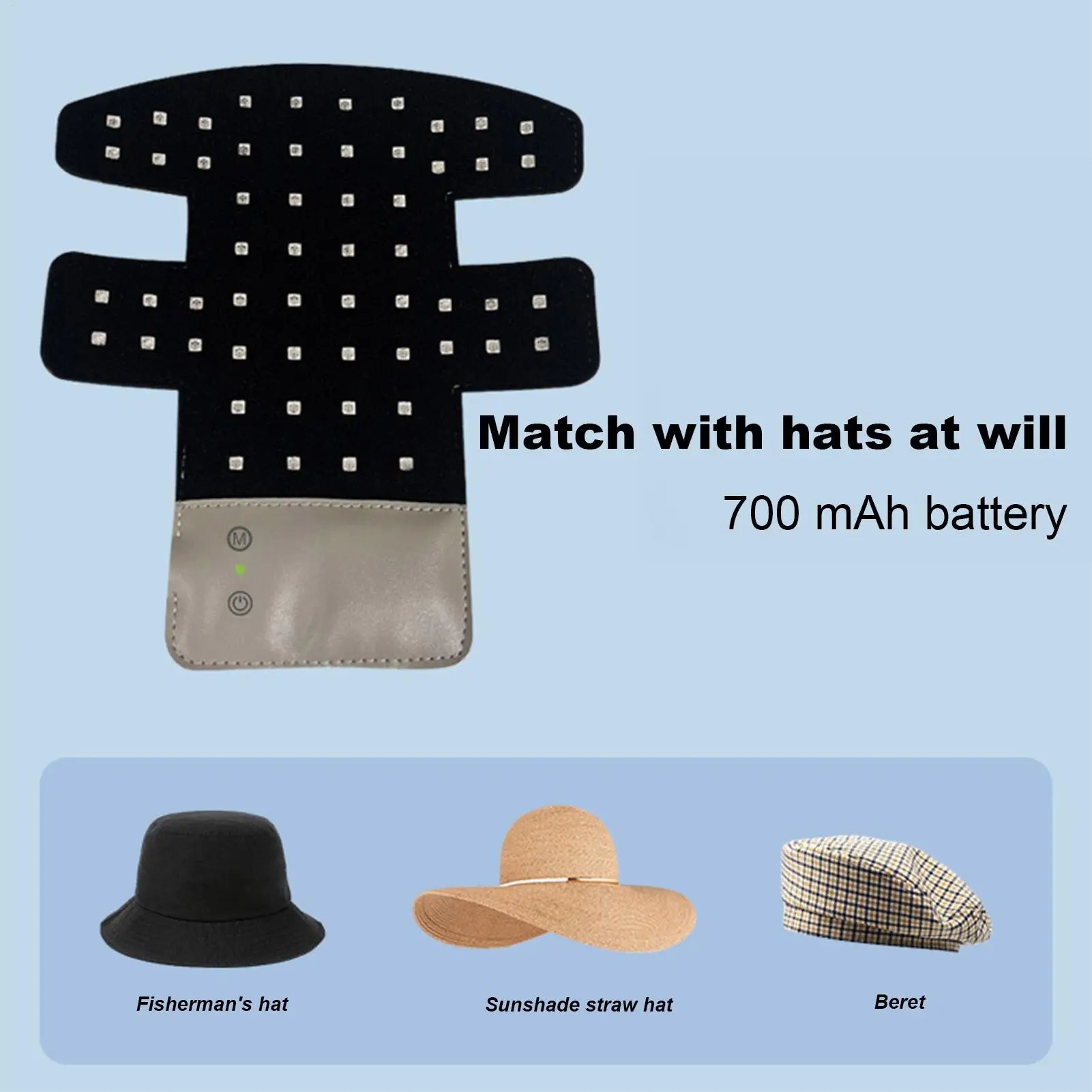 Hair Growth Cap Infrared Cap To Reduce Alopecia & Shedding Hair Growth Device Prevents Alopecia with LED Light for Men Women