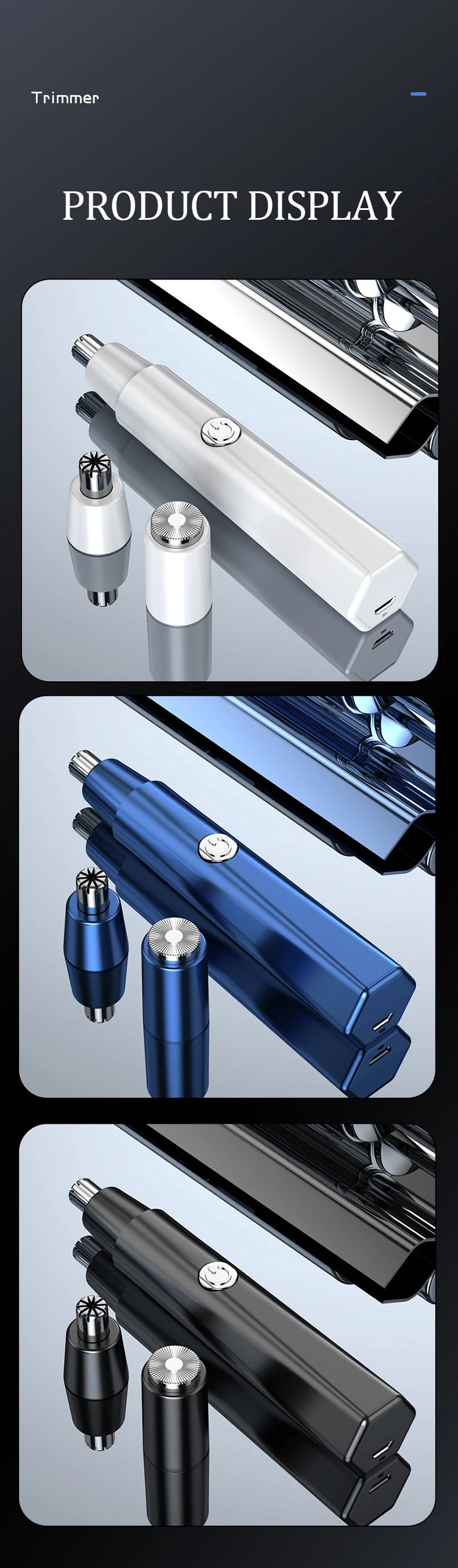 Rechargeable nose hair trimmer electric nose hair trimmer men's shaver nose hair trimmer nose hole trimming scissors