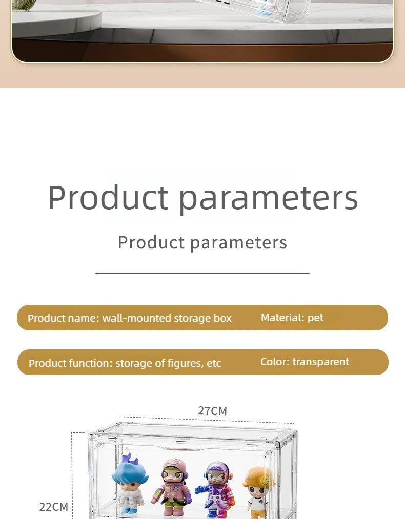 Clear Acrylic Makeup Storage Box Large Capacity Dustproof Cosmetic Organizer for Bedroom