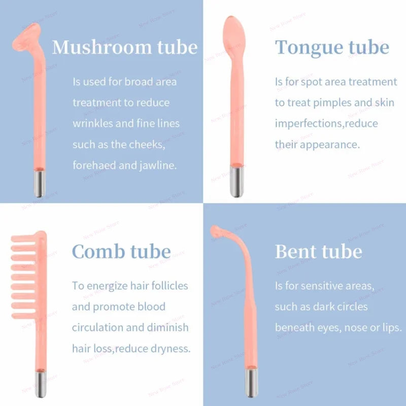 High Frequency Facial  Massage Wand Home Use Skincare Device High Frequency Beauty Care Machine