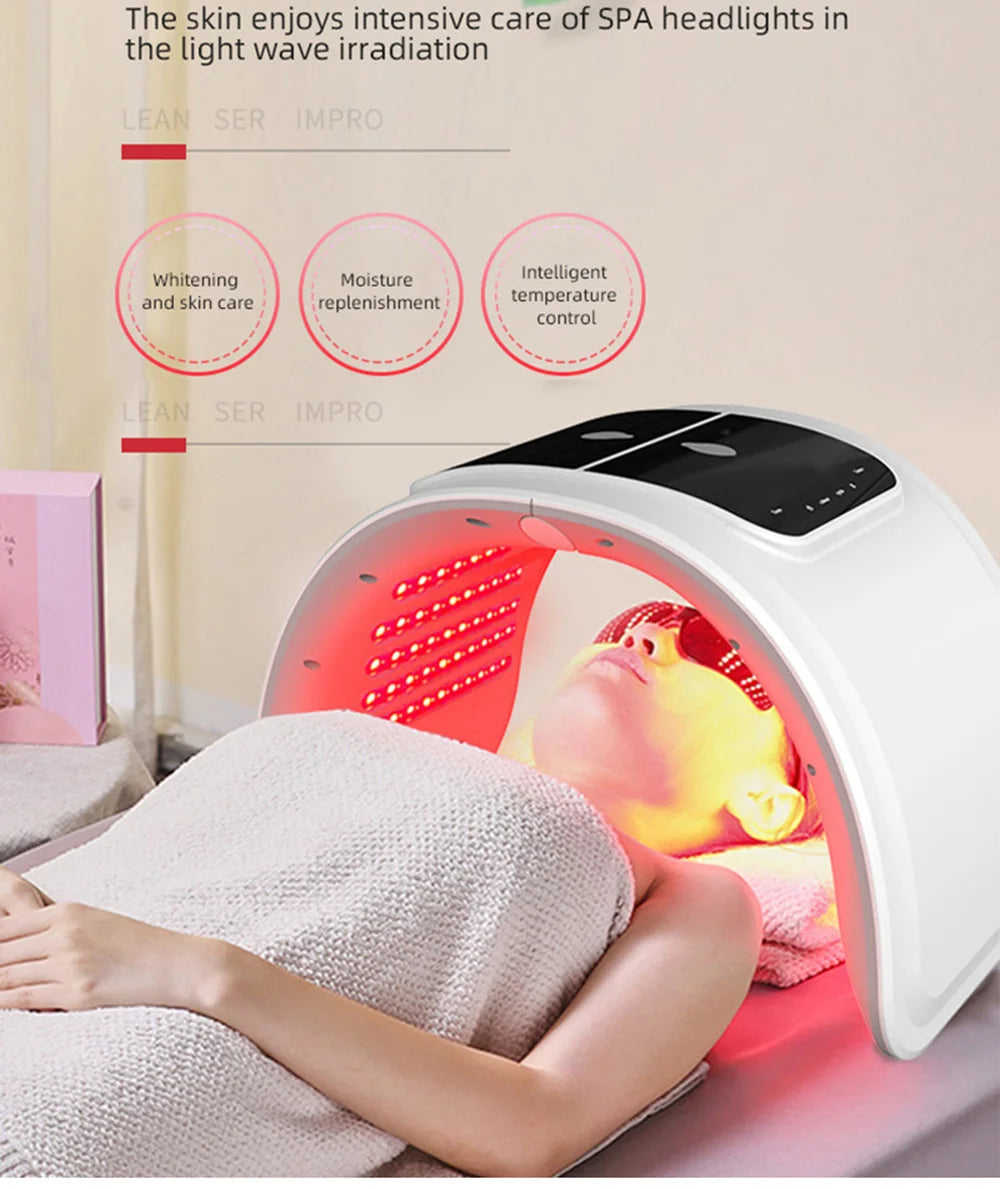 7 Colors LED Mask PDT LED Mask Light Therapy Skin Care Tools Beauty Health Facial Masks Red Light Therapy Wrinkle Remove Lamp