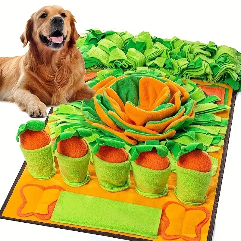 Snuffle Mat for Dogs Cats Nosework Feeding Mat Pet Interactive Dog Puzzle Toys Encourages Natural Foraging Skills for Training