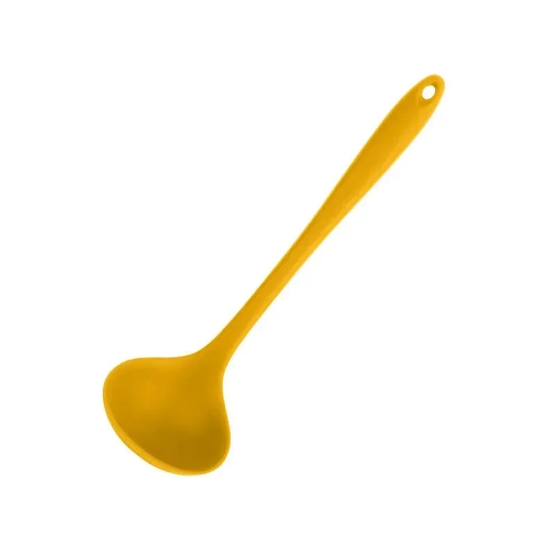 Silicone Kitchen Utensils Set For Cooking Baking Yellow Non Stick Spatula Set Heat Resistant Kitchen Utensils Cooking Tool