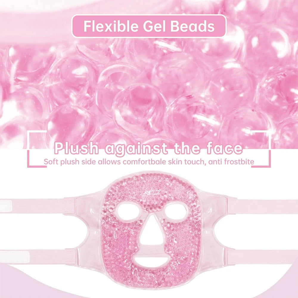 Colding Ice Face Mask and Cooling Eye Mask for Puffy Eyes Relief Gel Eye Mask Cool Face Ice Masks for Dark Circles Sleeping