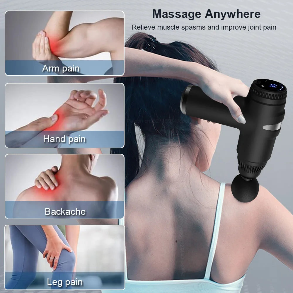 Mini Muscle Massage Gun Protable Body Massager Deep Muscle Relaxation Handheld Percussion Massager for Body Back and Neck Leg