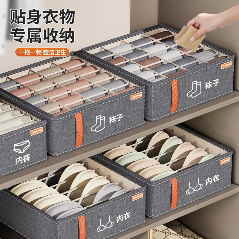 Closet Organizer Underwear Drawer Organizer Bra Socks  Clothing Storage Box Wardrobe Organizer Clothes Cabinet Drawer Organizers
