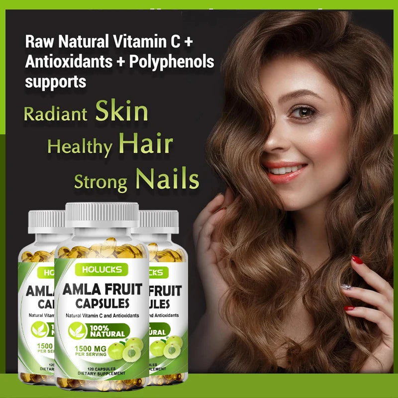 Amla Vitamin Supplements, Supports Metabolism, Detox & Digestion, Collagen Booster, Provides Cellular Defence, Skin, Hair Health