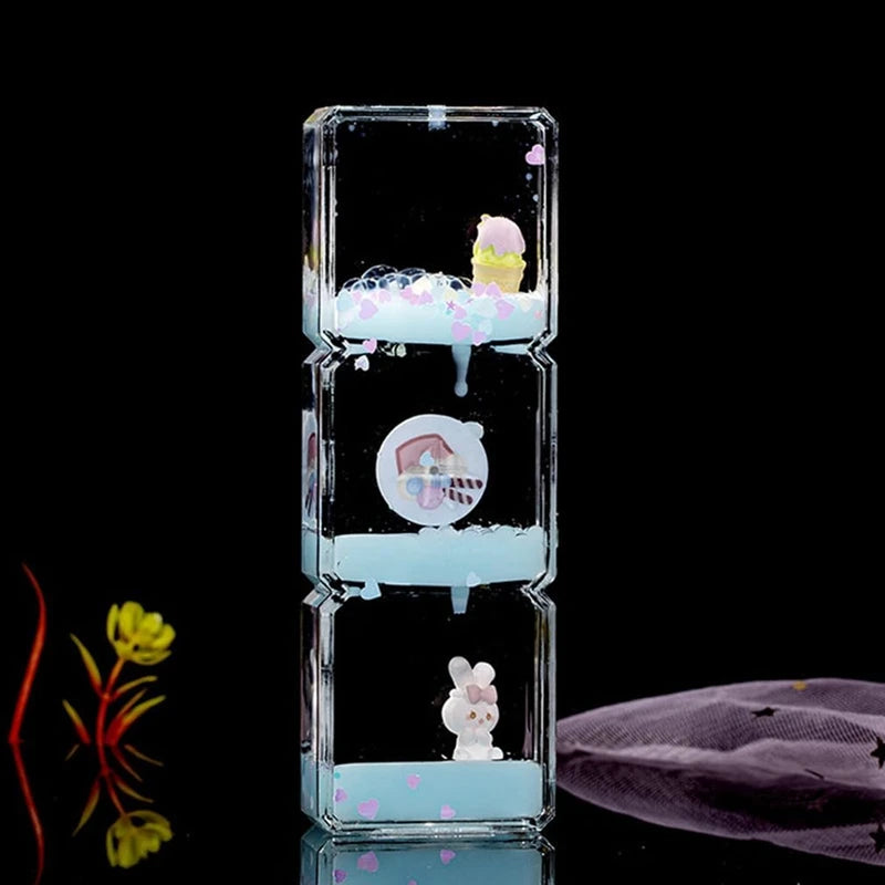 Mini Cartoons Liquid Hourglass, Hourglass For Kids, Cartoon Hourglass Toy, Office/Home Desktop Decoration