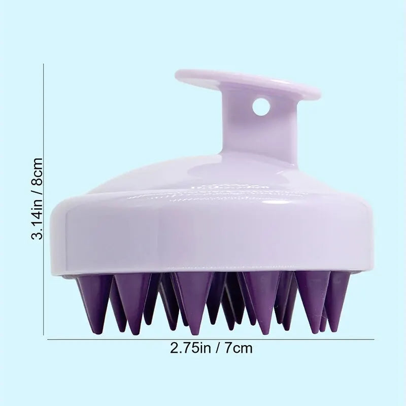 Plastic Silicone Massage Comb Scalp Scrubber Exfoliator Waterproof Soft Silicone Bristles Easy Foaming Head Massage Brush