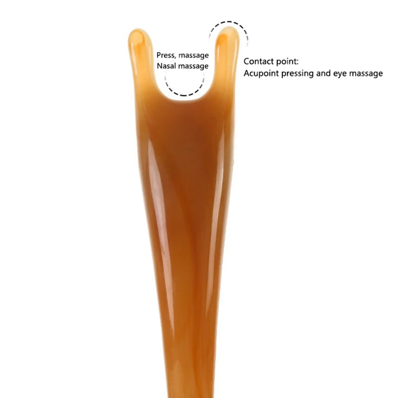 〔San〕 Resin Face Lifting Scraping Massage Nose Lifting Massage Y-shape Guasha Massage Reduce Puffiness Meridians Tool