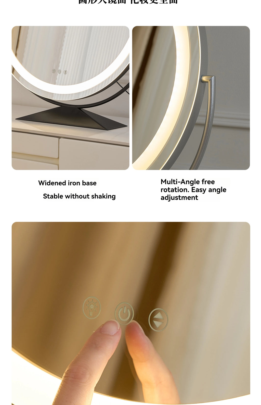 Beauty Mirror Smart Circle Internet Celebrity Bedroom Mirror Makeup Mirror Makeup Mirror Makeup Mirror Home Desktop