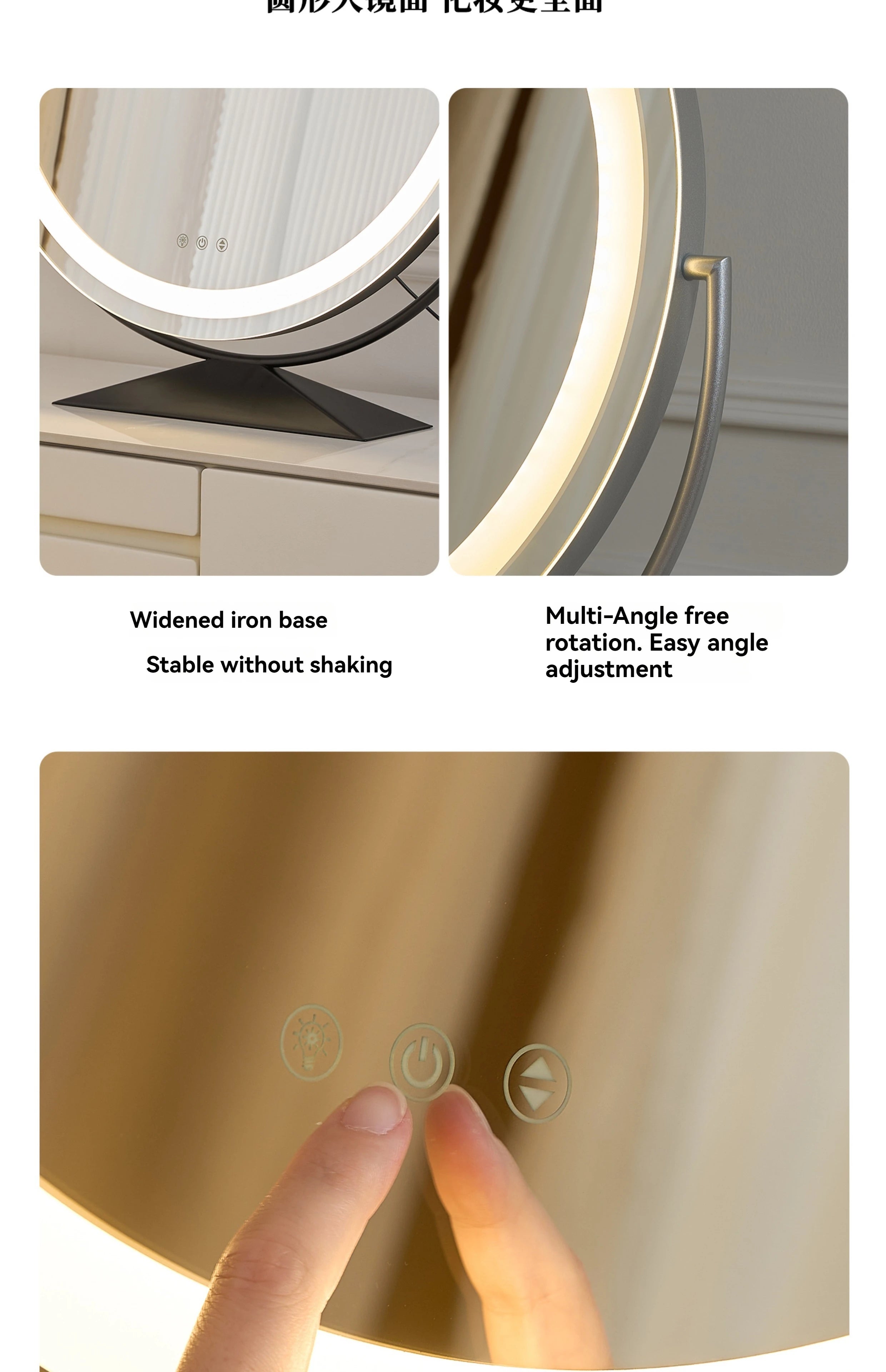 Beauty Mirror Smart Circle Internet Celebrity Bedroom Mirror Makeup Mirror Makeup Mirror Makeup Mirror Home Desktop