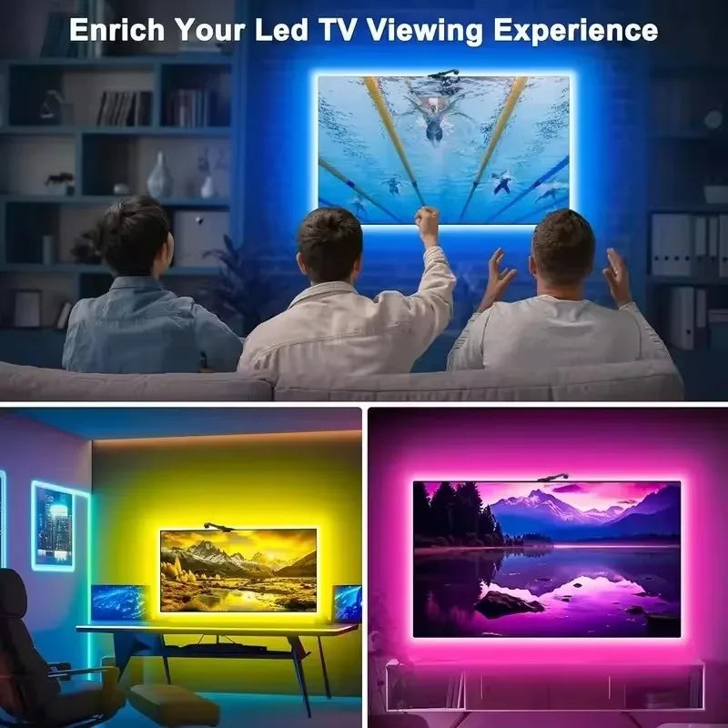Ambilight Tv Kit 5V Usb 5M 3.8M App Control Tv Backlight With Color Picking Sensor Rgbic Smart Led Strip For Tv Sync Gaming Room