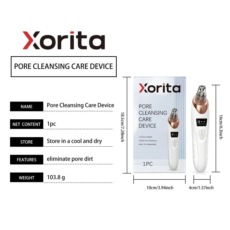 Blackhead Remover Pore Vacuum, Facial Pore Cleaner - 5 Suction Power, 5 Probes, USB Rechargeable