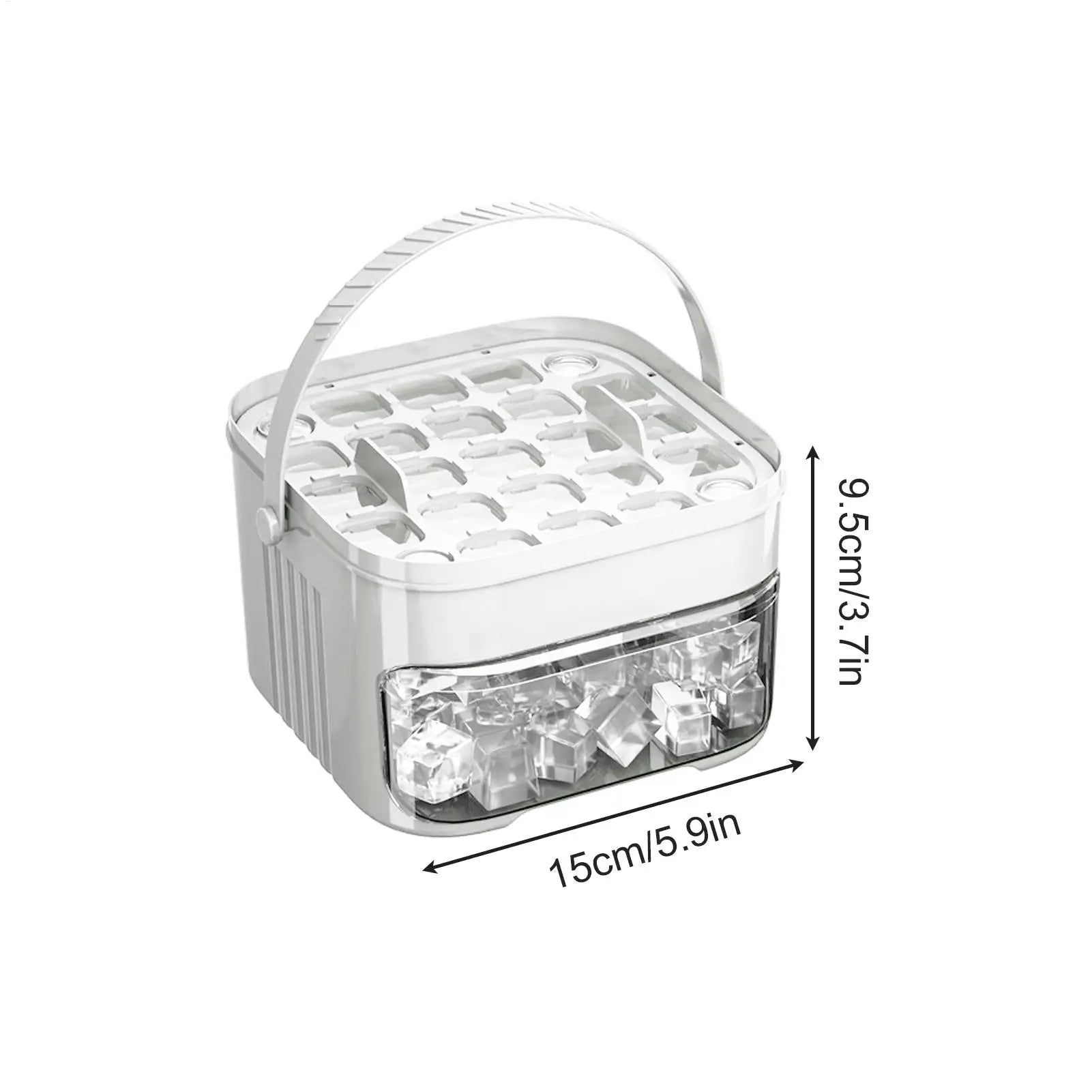 Ice Trays For Freezer With Lid & Bin, Ice Cube Tray Making 50 Pieces Ice Cubes, Easy Press To Release Ice for Home Kitchen