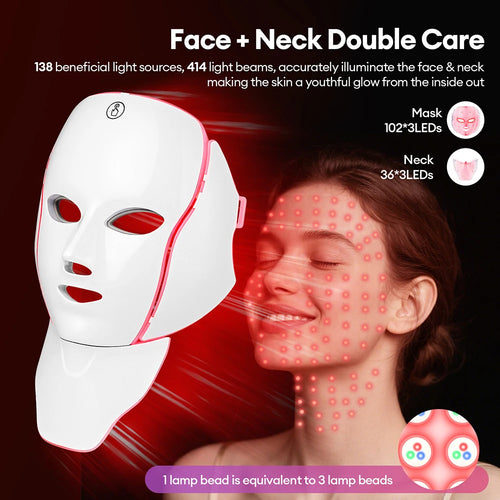 7-Color Wireless LED Face Mask