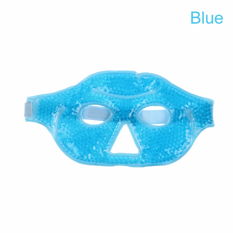 Reusable Cooling Eye Mask with Gel Beads - Visible Cold Compress for Puffy & Dry Eyes, SPA Care Essential