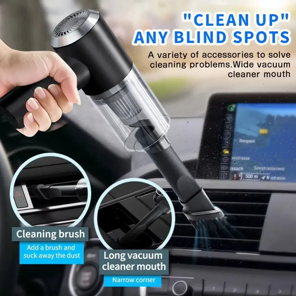 Mini Portable Handheld Car Vacuum Cleaner Multipurpose Car Vacuum With Air Pump For Automobile Interior Small Household Clean