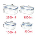 1/4pack Food Storage Containers Transparent Kitchen Organization Boxes with Lids Stackable Fridge Pantry Storage Bins for Grains