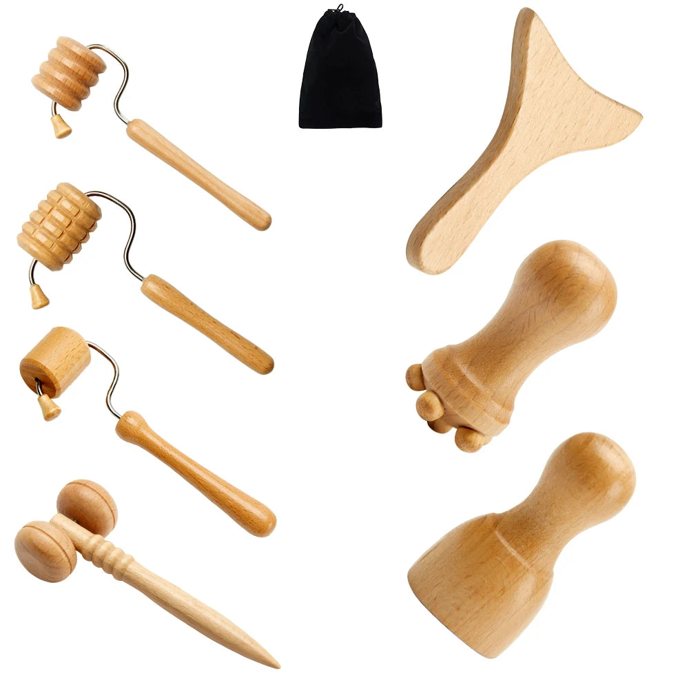 Face Massager Wood Therapy Facial Lifting Maderoterapia Gua Sha Wrinkle Remover Skin Scraper Anti Cellulite Neck Lift Tool