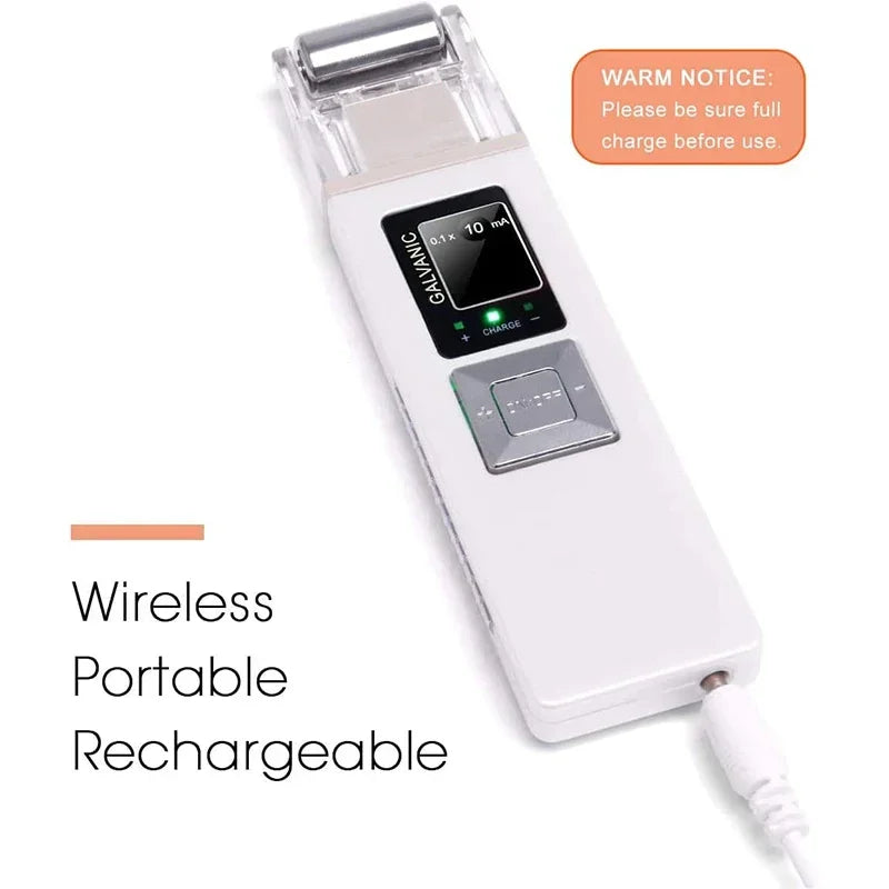 Microcurrent Face Tightening Device - Anti Aging Facial Massager with Galvanic & Roller Technology for Wrinkle Reduction, Skin