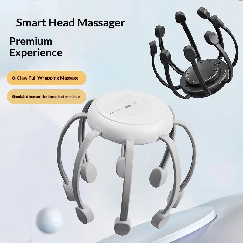 Electric Scalp Massager with 3 Modes, 360 Degree Head Massager, Cordless Portable Head Scratcher for Stress Relax