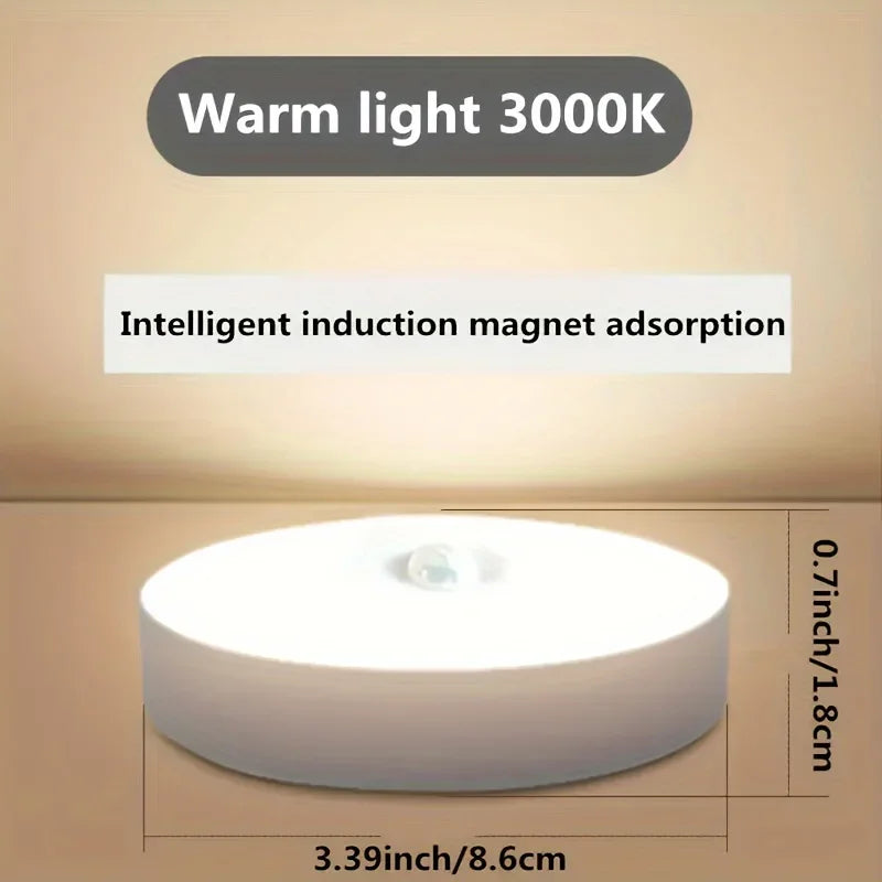 Motion Sensor Light Led USB NightLights Rechargeable Lamp for Bedroom Staircase Hallway Wardrobe Cupboard Night Lighting