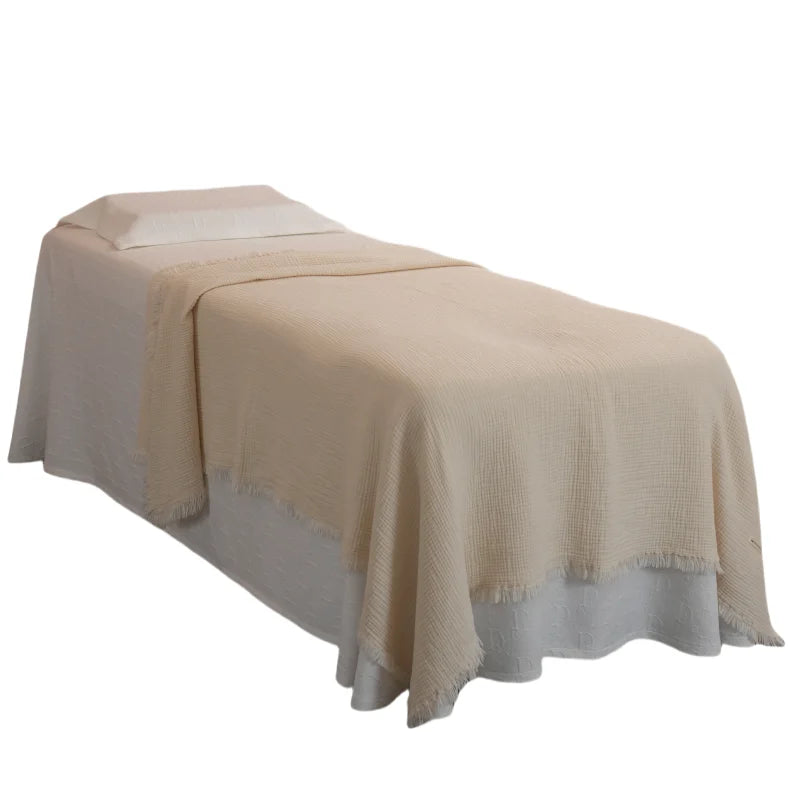 Blanket 200x150cm Bed - Breathable and Soft, Waffle Weave Blanket for Summer Spring, Olive Green,