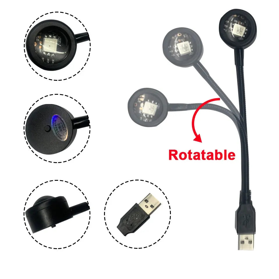 Sunset Projection Lamp Home Decoration Atmosphere Lamp Multi-angle Rotatable Suitable Neon Lights For Home Living Room Bedroom