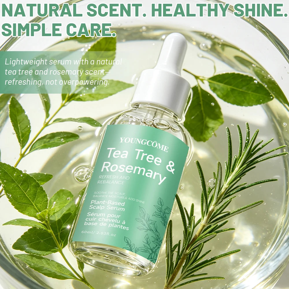 Scalp Serum Hair Care Tea Tree & Rosemary Plant-Based Scalp Serum, Refresh & Rebalance, Soothe Scalp, Balance Moisture