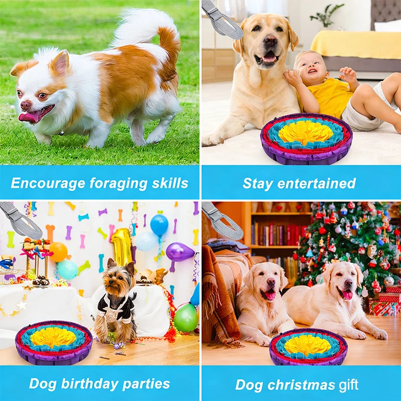 Pet Snuffle Mat Indoor Dog Training Snuff Mat for Cats Dogs Stress Relief and Slow Feeding Mat Washable Dog Toy Pet Supplies