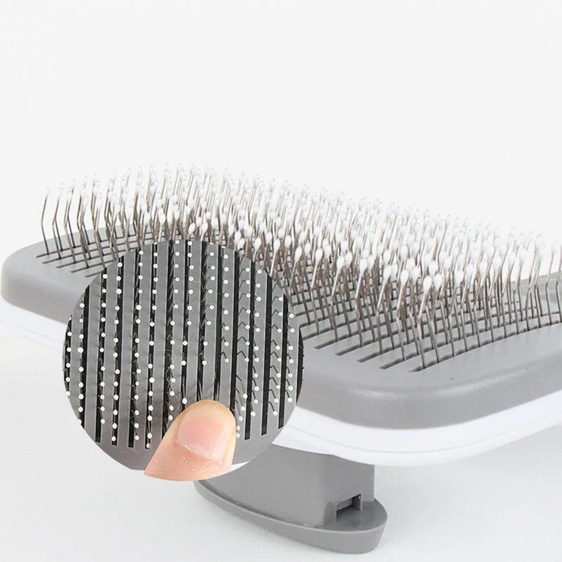 Self Cleaning Slicker Brush Pet Grooming Brush One Button Hair Removal Comb for Dogs Cats Removes Loose Undercoat Tangled Hair