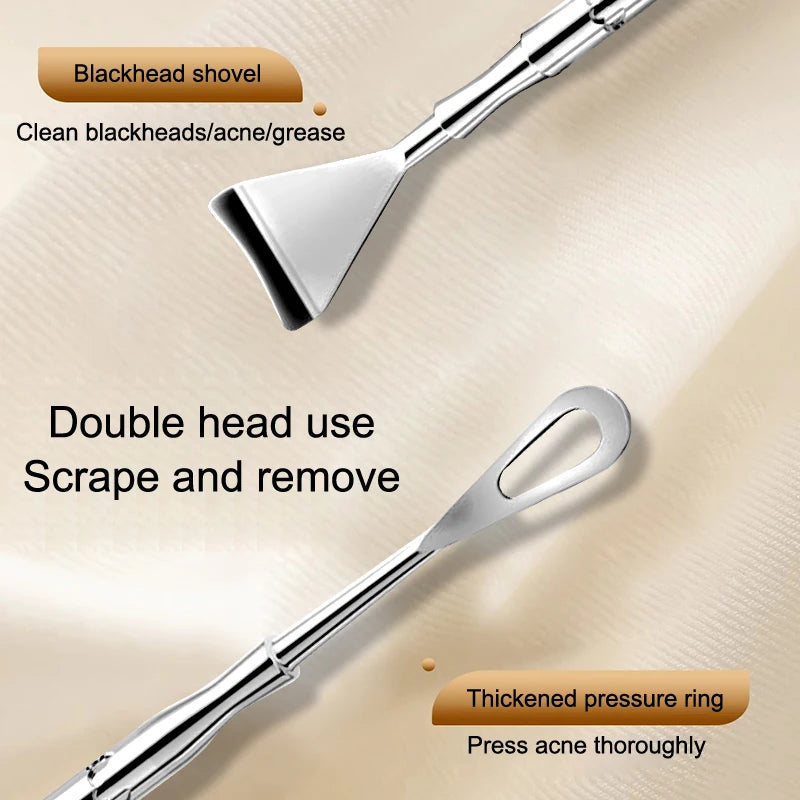 Blackhead Acne Remover Pimple Popper Tool Acne Needle Removing Hair Follicle Cleaning Whitehead Nose Face Blemish Extractor