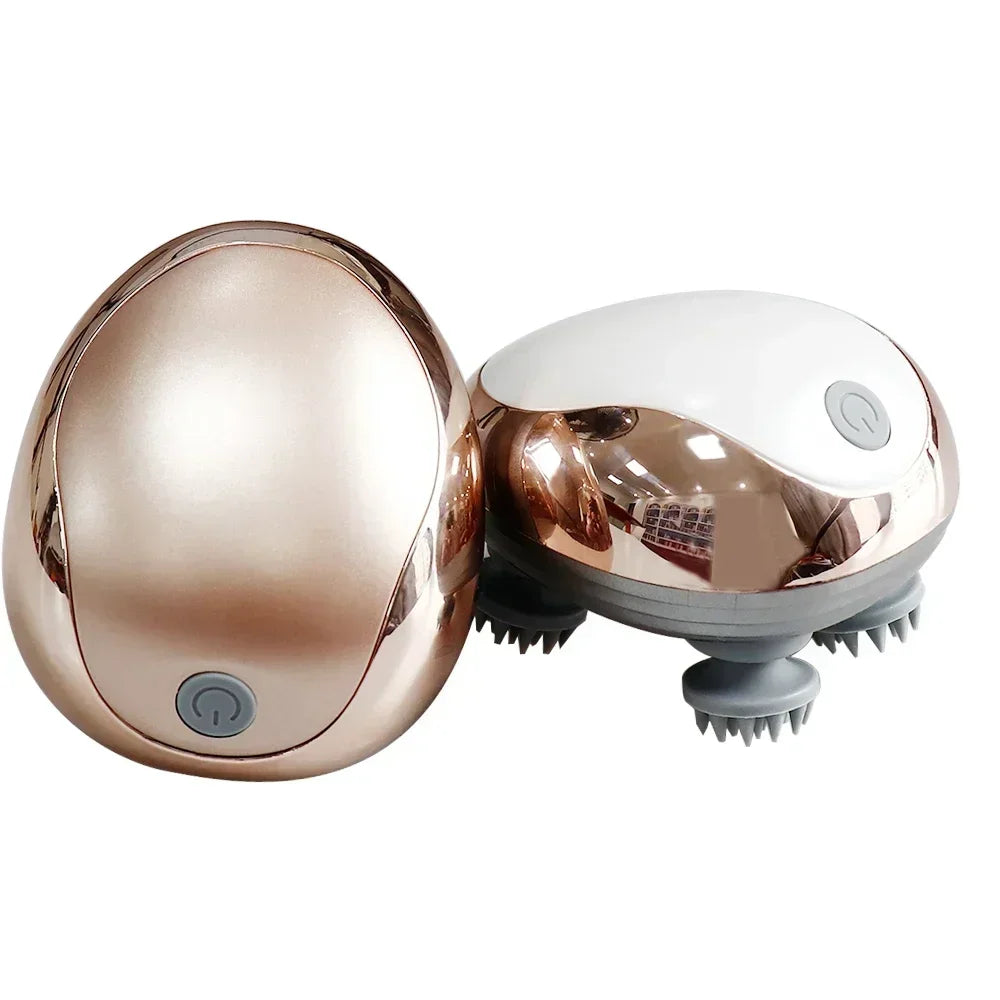 6 Modes Electric Scalp Massager Silicone Kneading Vibration Head Massager with Rechargeable Portable Hair Growth Massage Device