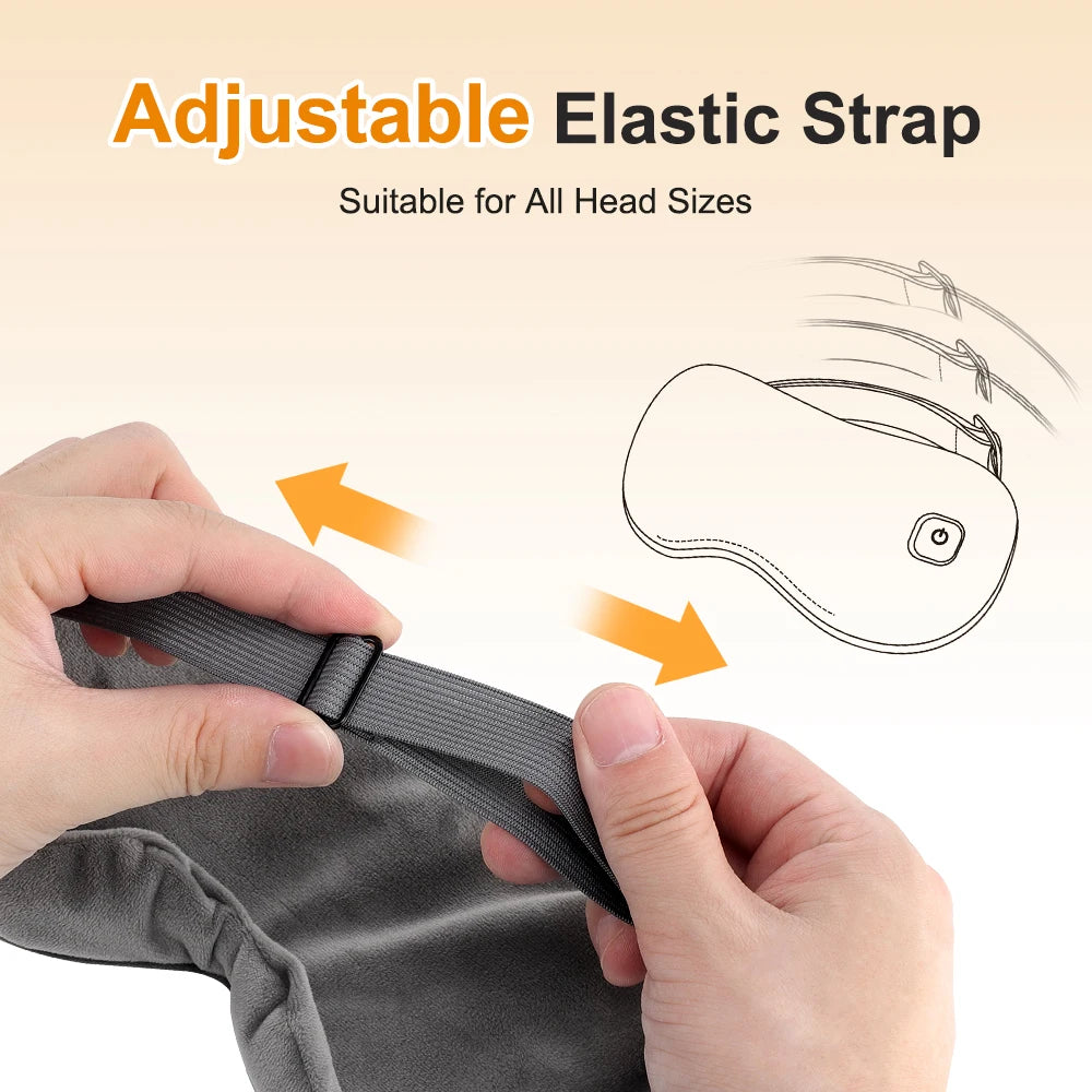 Cordless Heated Eye Mask - 3 Levels Hot Compress, Intelligent Timing Electric Mask for Dry Eyes Relief & Sleeping