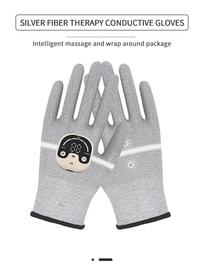 Microcurrent Facial Gloves - Silver Fiber Anti-Aging Gloves for Face Lifting, Wrinkle Reduction, Puffiness Relief, Collagen Stim