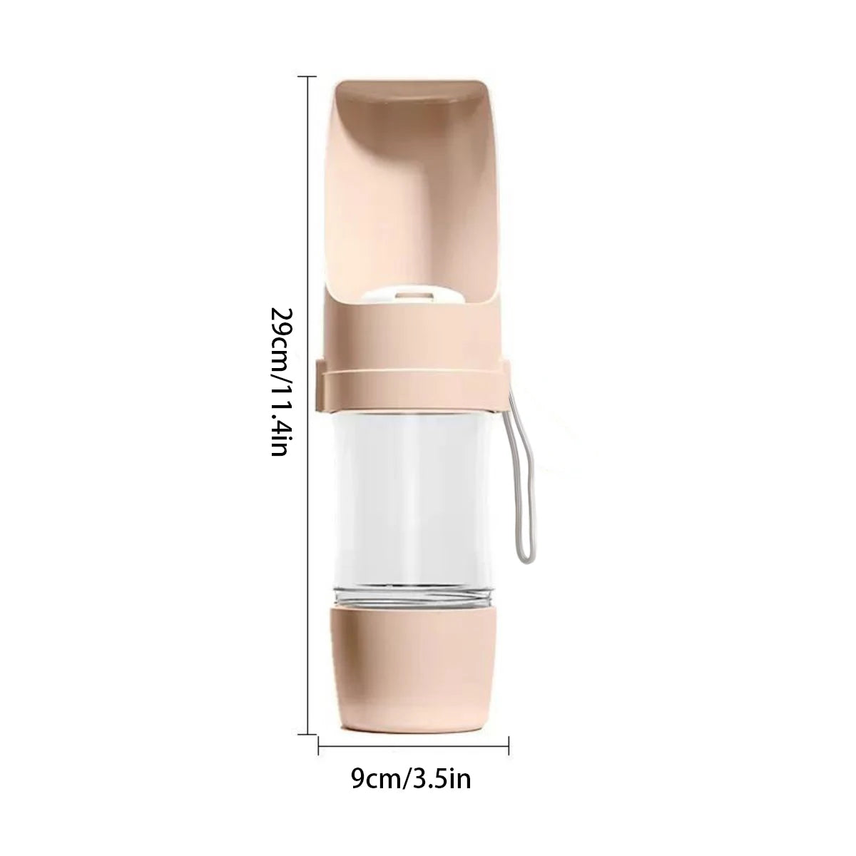 Portable Travel Pets Dog Water Bottle with Storage Food and Water Container Dog Cat Outdoor Pet Water Cup Bottle for Puppy
