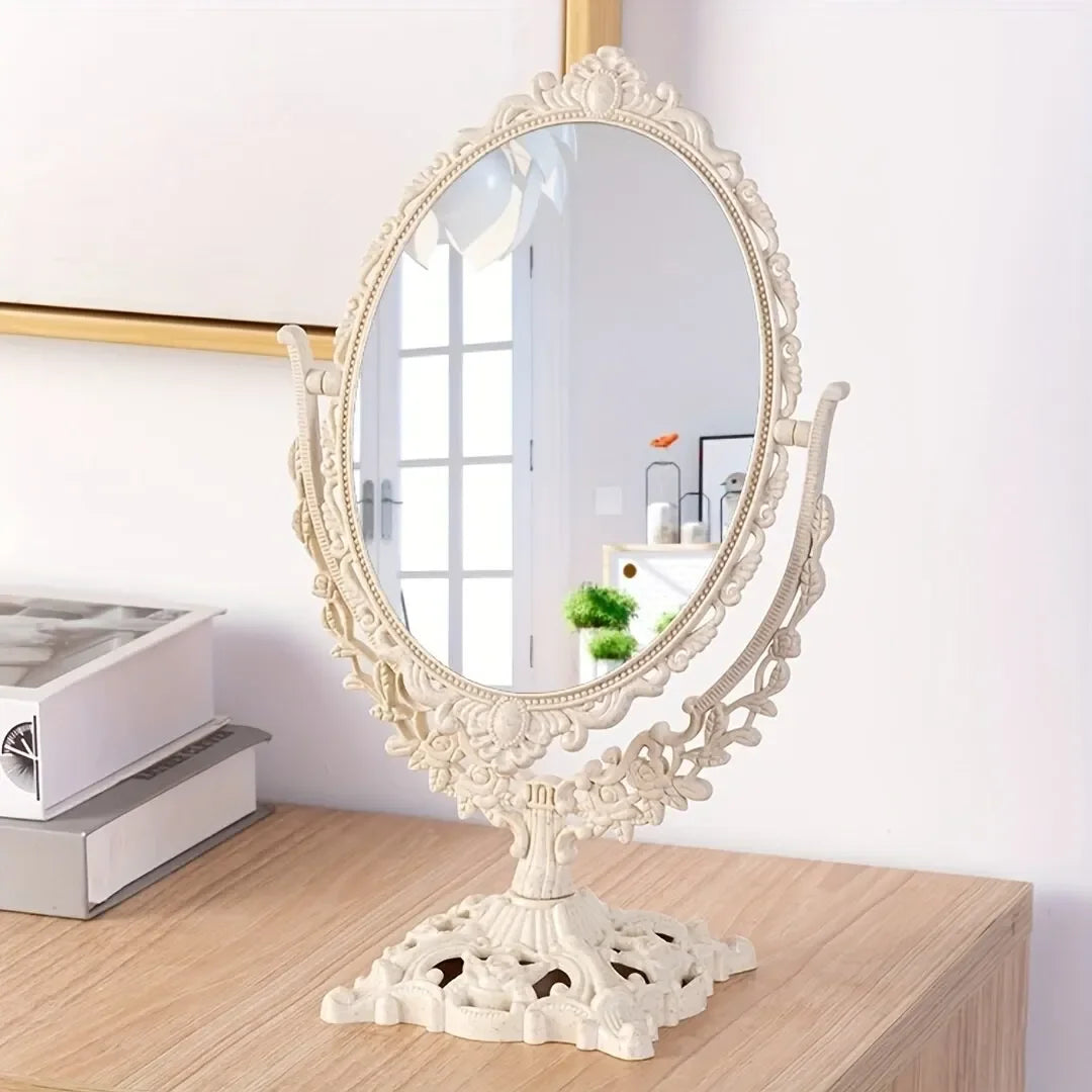 Vintage Makeup Mirror European Desktop Makeup Mirror Double Sided Minimalist Makeup Mirror