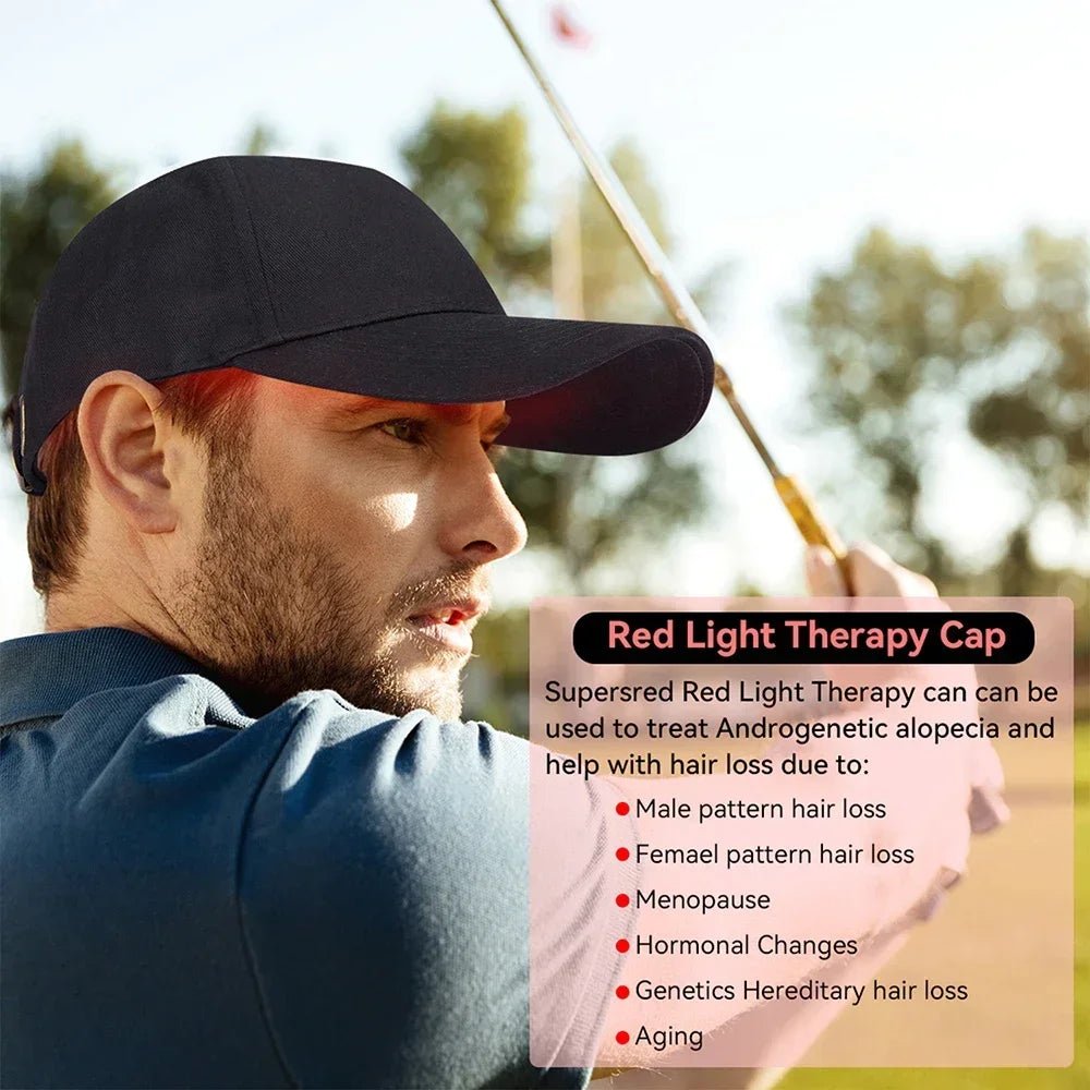Hair Growth Cap Anti Hair Loss and Growth 56 LEDs Helmet Hat Hair Regrowth Light Therapy Device Relax Head Treatment Hat Machine