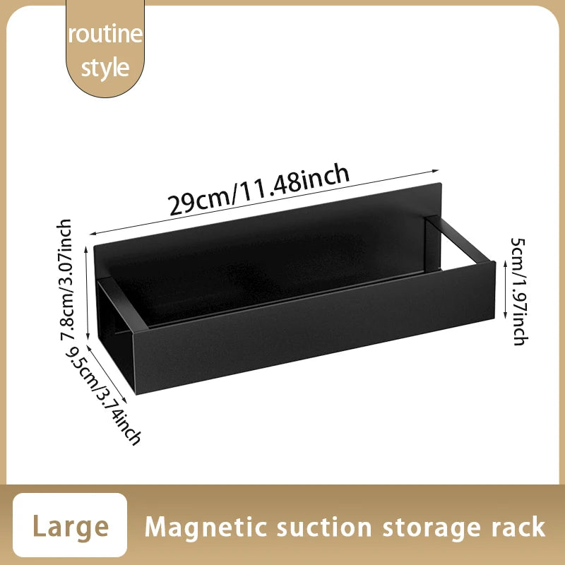 Magnetic spice rack, storage rack organizer for refrigerators and ovens, used for kitchen and bathroom organization and storage