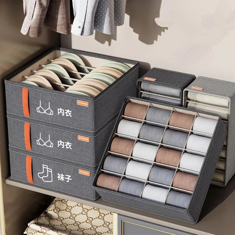 Closet Organizer Underwear Drawer Organizer Bra Socks  Clothing Storage Box Wardrobe Organizer Clothes Cabinet Drawer Organizers