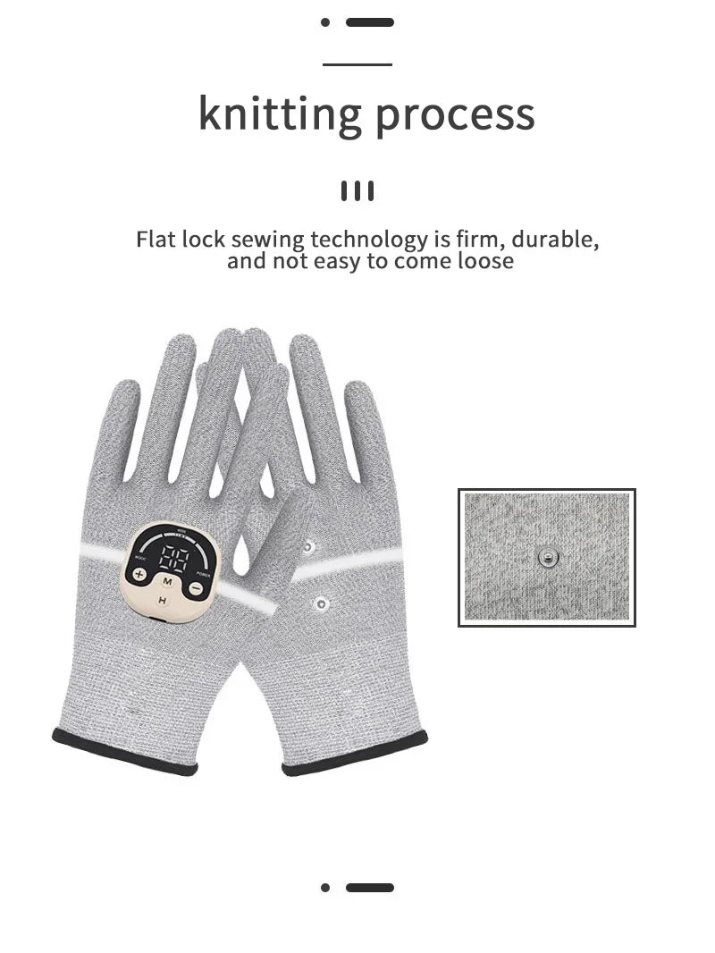 Microcurrent Facial Gloves - Silver Fiber Anti-Aging Gloves for Face Lifting, Wrinkle Reduction, Puffiness Relief, Collagen Stim