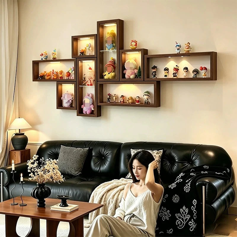 Floating Wall Shelves Storage Display Bedroom Display Shelf Decoration Trinket Prateleira Para Quarto Household Items