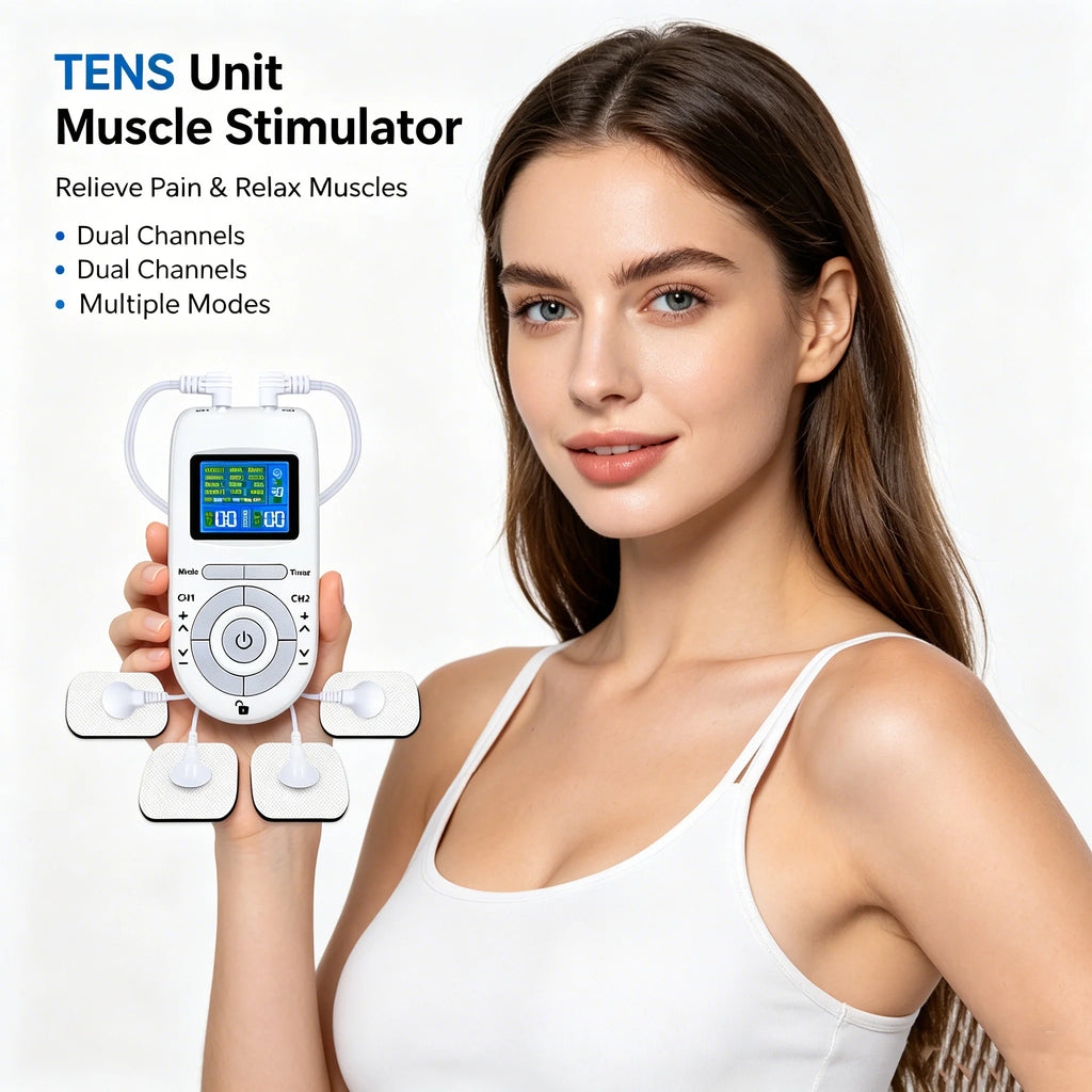 Tens EMS Muscle Stimulator 12-Mode Electric Acupuncture Body Massage Digital Slimming Machine Electrostimulator Pain Relief