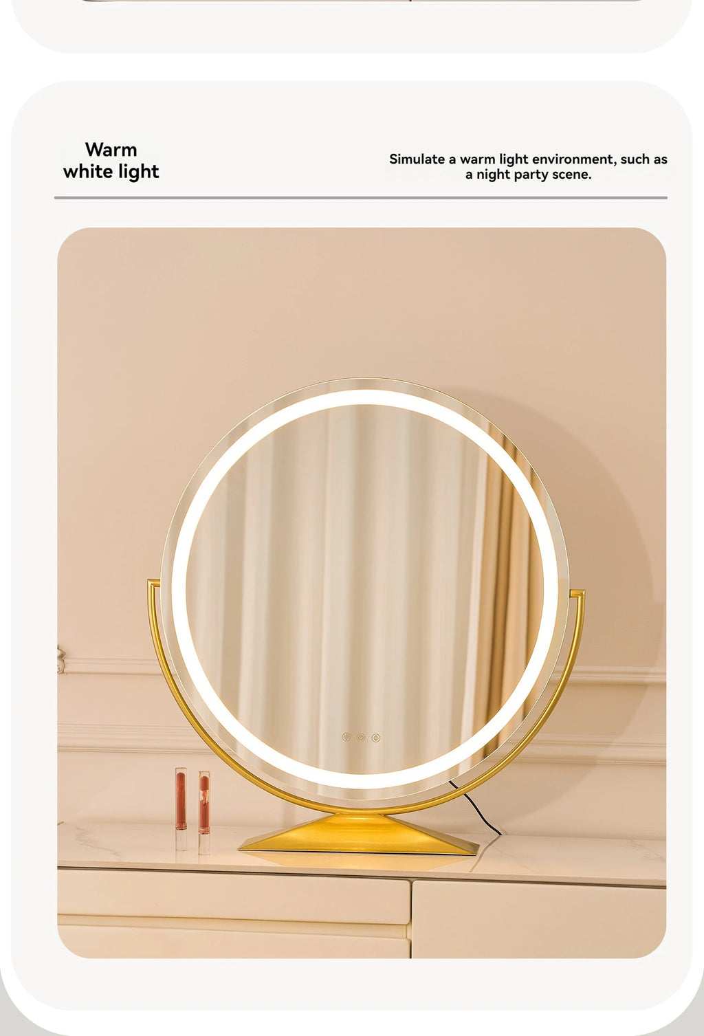Beauty Mirror Smart Circle Internet Celebrity Bedroom Mirror Makeup Mirror Makeup Mirror Makeup Mirror Home Desktop
