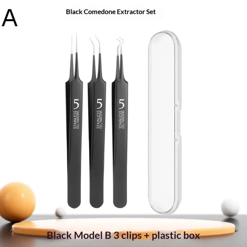 Blackhead Remover Pimple Popper Tool Set Reusable Safe Acne Extractor Kit for Daily Face Cleaning Use
