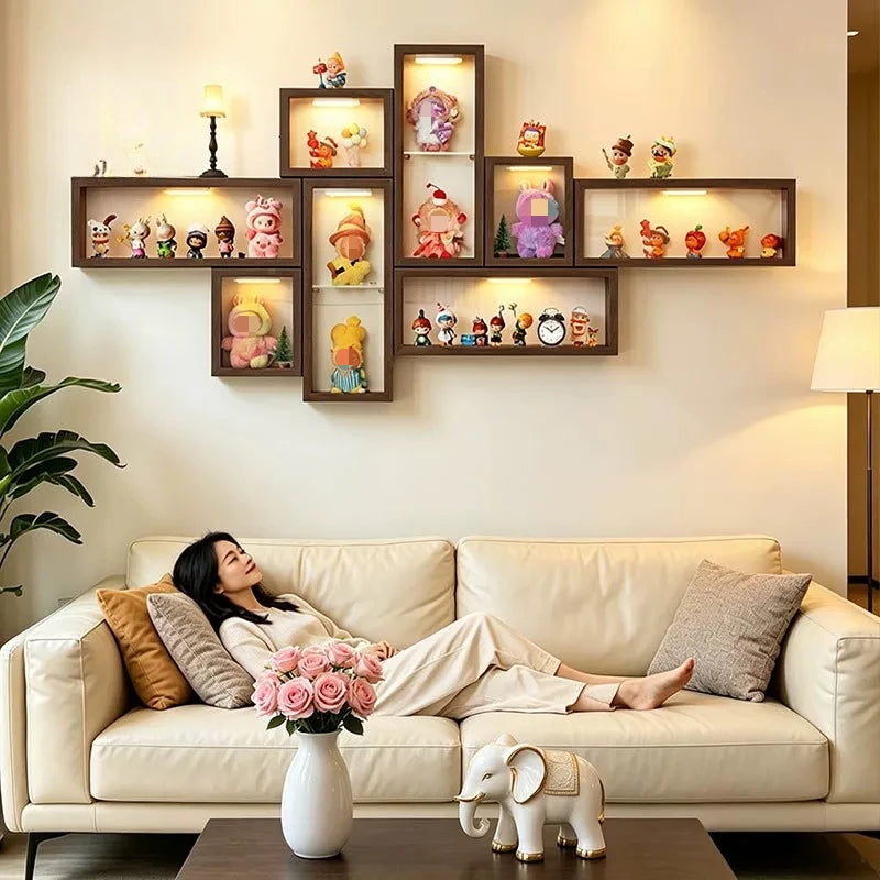 Floating Wall Shelves Storage Display Bedroom Display Shelf Decoration Trinket Prateleira Para Quarto Household Items